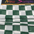 Professionally Cut Green White Plaid Pure Polyester Fabric